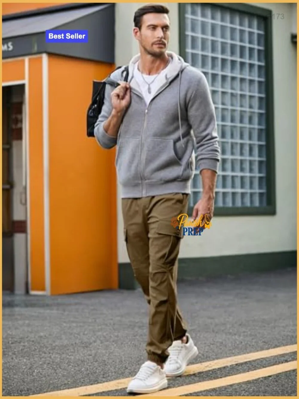 Men's Casual Cargo Joggers with Drawstring Elastic Waist Tapered Sweatpants